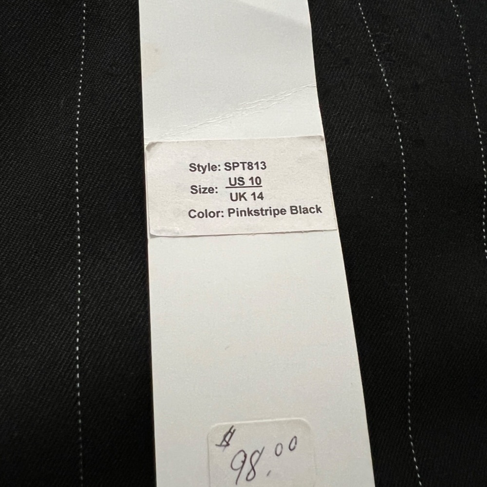 She Wears the PanTs Pin Stripe Slacks Size 10 UK 14 Tall - Picture 6 of 7